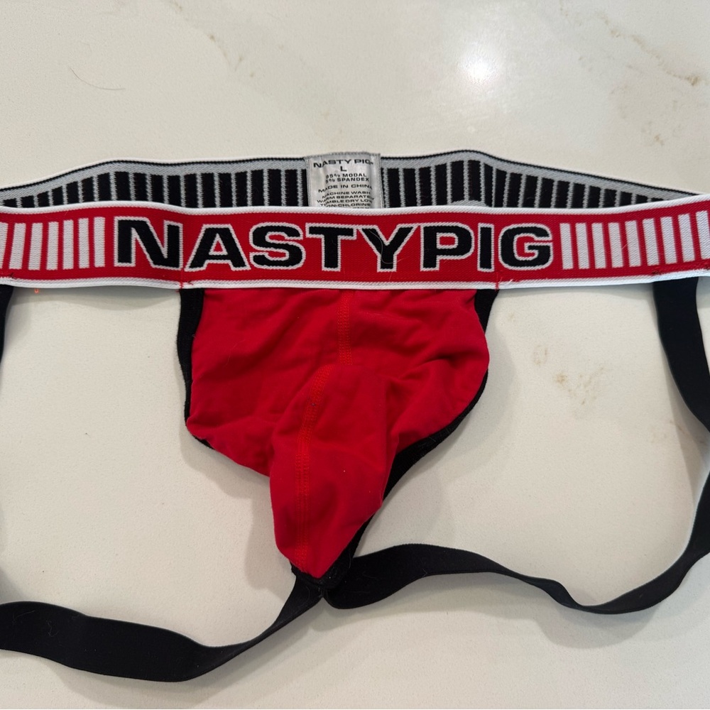 Nasty Pig Red and Black Briefs with Athletic Design
